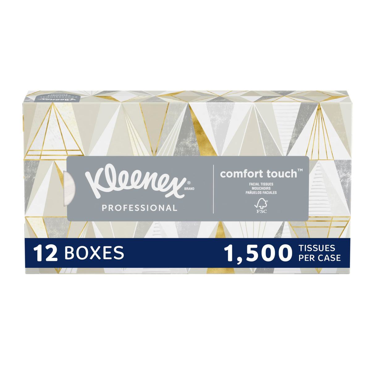 Kleenex Professional Facial Tissue, Bulk (03076), 2-Ply, White, Flat Boxed Format, Designed for Business, Convenience Size (125 Tissues/Box, 12 Boxes, 1,500 Sheets/Case)