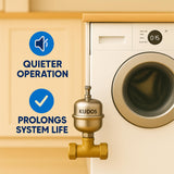 Kudos-Trading 15mm Shock Arrestor Water Hammer Arrestor for Washing Machines – Brass Compression Fit Valve, Noise Reducer, Protects Plumbing System, Easy Installation.