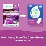 Tru Earth Compact Dry Laundry Detergent - Up to 128 Loads (64 Sheets) - Paraben-Free - Original Eco-Strip Liquidless Detergent, Travel - Lilac Breeze | Packaging May Vary