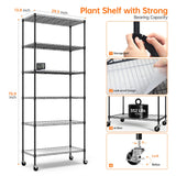 Bstrip Indoor Greenhouse with Grow Light, DIY Plant Shelf with Cover, 6 Tier Plant Stand, 5 Pack 150W Full Spectrum Grow Lights with 3 Color Mode For Indoor Plants, Seed Starting, 29.5"L×13.8"W×71"H