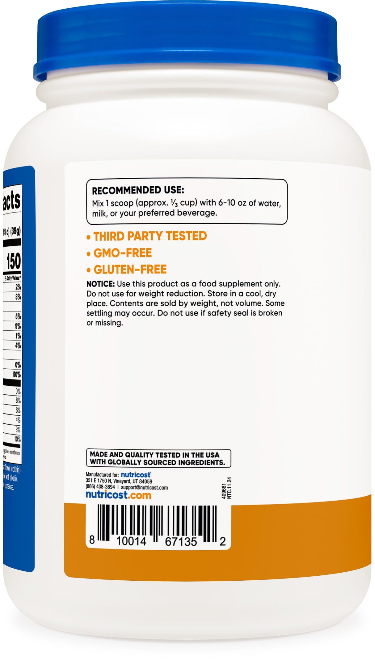 Nutricost Whey Protein Isolate (Chocolate Peanut Butter, 2 Pound) Protein Powder