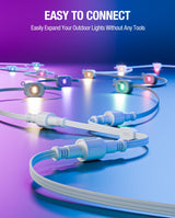 SAYSOLAK Y-Splitter for Eufy Permanent Outdoor Lights E22, S4 & Linkind HP5, Y-Shaped Extension Cable (1 Female to 2 Male) Compatible with Eufy E22, S4 & Linkind HP5 Light for Halloween, Christmas