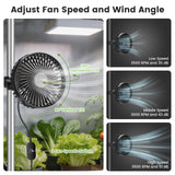 Roodike 5" Clip-on Fan 2 Units for Grow Tent Greenhouse Plant Shelf