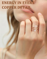 Fashtour 100% Pure Copper Rings for Women & Men, Adjustable Handmade Rings