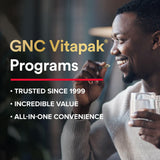 Mega Men Whole Body Ultra Premium Vitapak Program, GNC’s Best Nutrition Pack for Male Wellness, Convenient, 8 Products in 1 Packet, Memory, With Clinically Proven Ingredients, Joint Support, 30 svgs