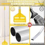 Commercial Industrial Mop Heavy Duty with 3 Replacement Head,Looped-End String Wet Mops with Long Handle for Floor Cleaning, Cotton Mop for Home Garage Office Workshop Warehouse Concrete Floor