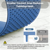 Warming Mat for Food, 24"x15" Food Warming Mat 6 Temperature & Timer Settings Upgrade Graphene Fast Full Surface Heating-Versatile Food Warmer for Gatherings, Parties, Everyday Use-Fruit Frost Blue