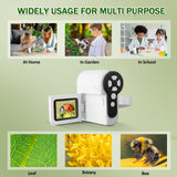 Barchrons 1000X Handheld Microscope for Kids, 4K 2.0" Screen Mini Pocket Microscope with 6 Adjustable LED Lights, Edu Science Christmas Birthday Gifts for Kids Ages 8-12