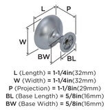 Amerock | Cabinet Knob | Polished Chrome | 1-1/4 inch (32 mm) Diameter | Edona | Drawer Knob | Cabinet Hardware (Pack of 25)