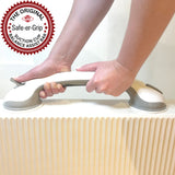 Safe-er-Grip Changing Lifestyles Suction Cup Grab Bars For Bathtubs & Showers; Safety Bathroom Assist Handle, White & Grey, 16 Inches