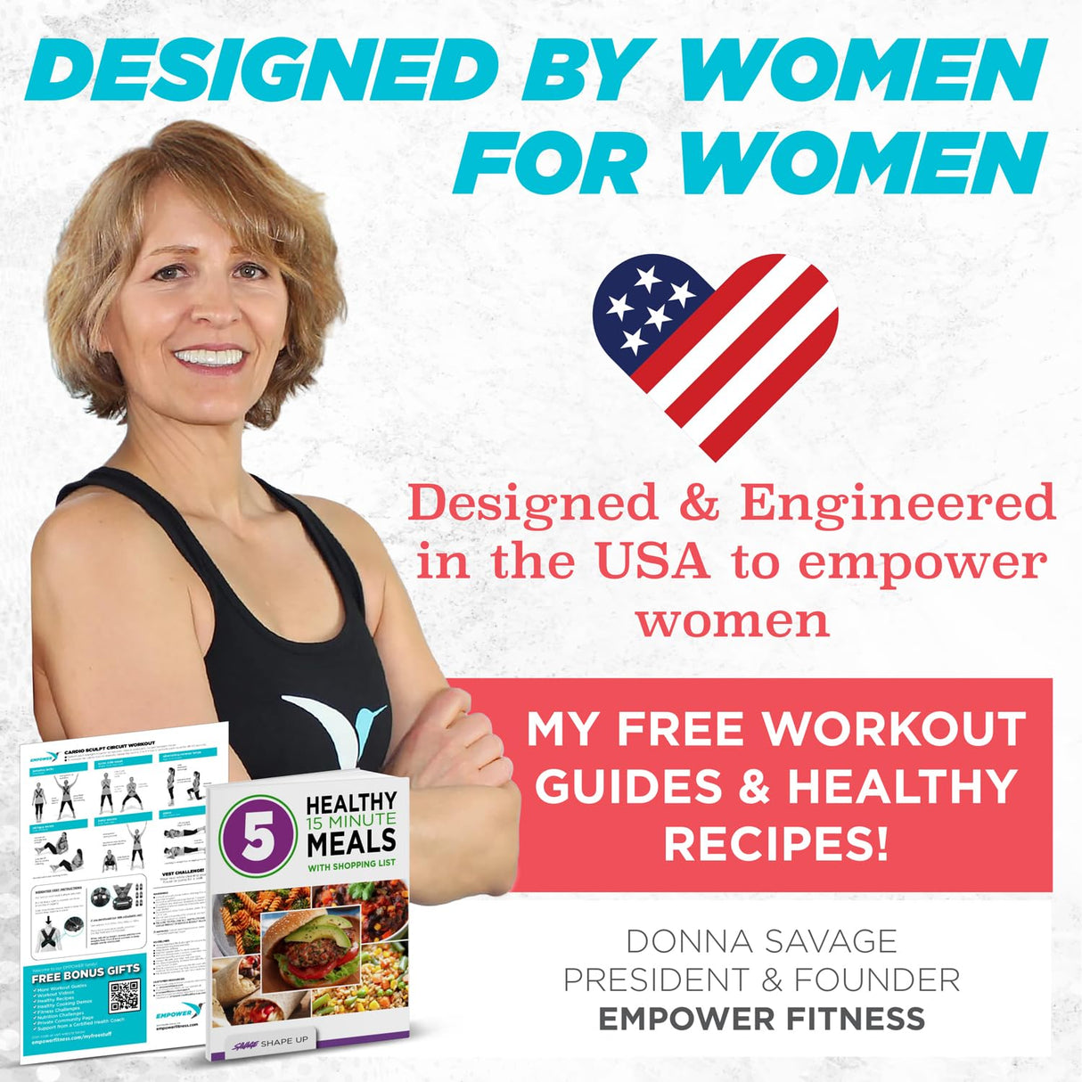 Empower Weighted Vest for Women - Workout Vest - Fixed 8lbs or Adjustable 10-12-14-16lbs - Adds Resistance to Strength Training, Running, Walking & Cardio - Designed To Fit A Woman’s Body