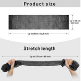 Safefine Authentic Real African Net Sponge Long, 100% Knitted, Stretch Length up to 170 cm, for Bathing, Exfoliating, Back Scrub for Smoother Skin, Ideal for Spa Massages, for Women and Men (Black)