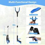8 Pack 32 Inch Grabber Reacher Tool, Heavy Duty Lightweight Trash Picker Upper Grabber for Elderly Assist, Easy-Grip Non-Slip Handle, Multi-Use Home Outdoor Community Cleanup Mobility Aid Tool