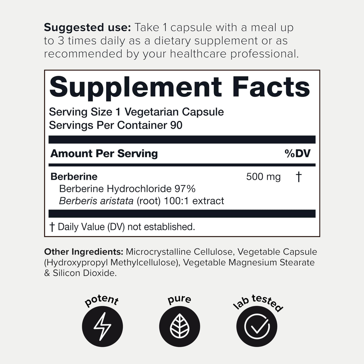 Toniiq NSF Certified Ultra High Strength Berberine HCl from The Himalayas