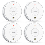 KARUOTOP 10-Year Battery Smoke and Carbon Monoxide Detectors, Fire Alarm CO Detector with Large Test/Silence Button, Easy Adhesive or Screw Mount, 4-Pack