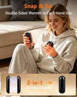 BEYYON Hand Warmers Rechargeable - Electric Hand Warmer Rechargeable 2 Pack, LED Display, 4 Heat Levels Reusable, USB, Magnetic Portable Handwarmers for Golf/Camping/Hunting, Gift for Women, Men