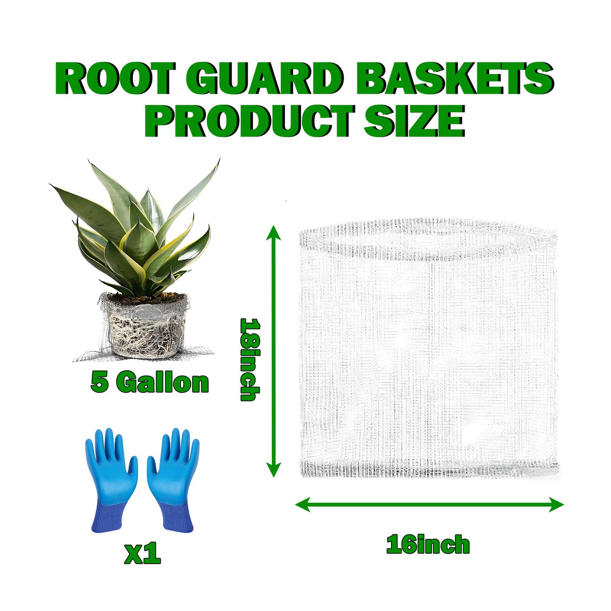 ProToolKit 6 Pack 5 Gallon Gopher Baskets - Stainless Steel Mesh Root Guards, Garden Plant Protection Against Gophers, Moles and Voles