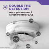 Kidde Smoke and Carbon Monoxide Detector, AA Battery Powered with LED Status Lights, 85 dB Alarm, 5 inches, 3-Pack