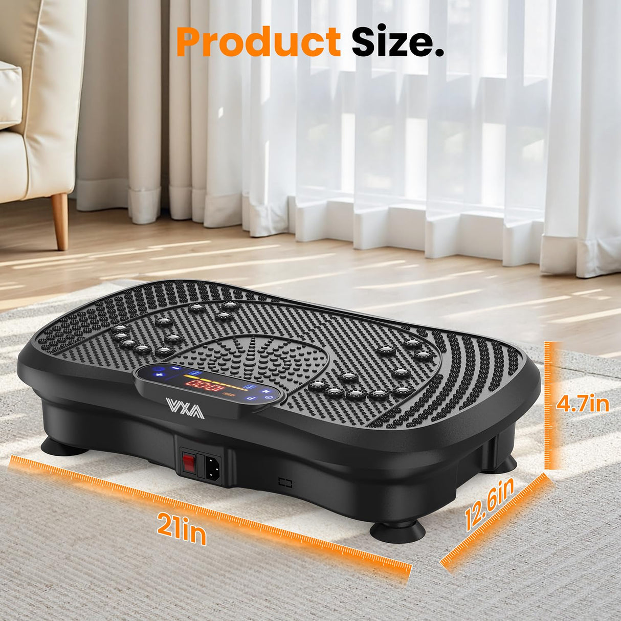 AXV Vibration Plate Fitness Platform Exercise Machine Vibrating Lymphatic Drainage Shaking Full Body Shaker Workout Vibrate Stand Shake Board Sport Gym for Weight Loss Fat Burner for Women Men