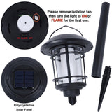 Dynaming 6 Pack Solar Flame Torch Lights Outdoor, Halloween Dual Use Flickering Flame Garden Light, Christmas Hanging Lanterns, Auto On/Off & Waterproof Lighting for Lawn Patio Yard Walkway Driveway