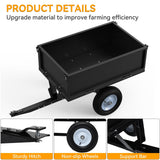 YINTATECH ATV Trailer Steel Dump Cart, Heavy Duty Pull Behind Dump Trailer