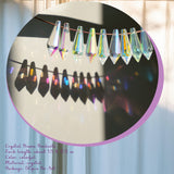 50pcs 38mm Suncatcher Crystal Icicle Prisms Pendant, Icicle Chandelier Crystals Pendants Drops Lamp Candle Holders Curtain DIY Parts Sun Catcher(AB Colors)