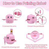 Drawing Robot for Kids, Voice Interactive Educational Drawing Robot, Montessori Painting Learning Toys with 150 Cards, Christmas Birthday Party Gift for 3 4 5 6 7 8 Years Old Girls Boys