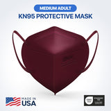 AccuMed KN95 Face Mask Made in USA , KN95 Mask Disposable Particulate Protective Mask, GB2626-2019, Protection Against Dust, Pollen and Haze (20 pcs) (Earloop) (Model: E95M) Navy