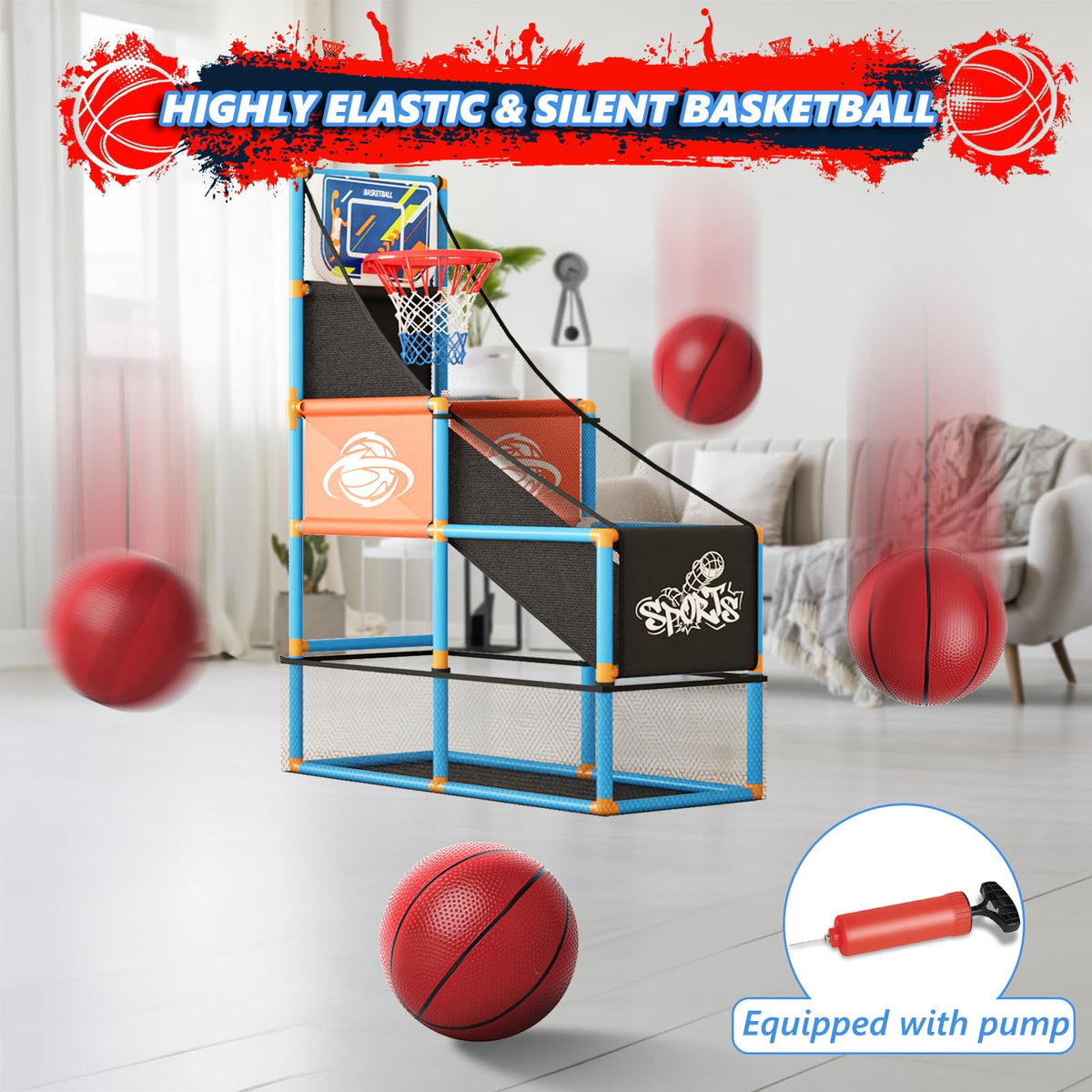 Arcade Basketball Game Set Boy Toys Indoor Outdoor Kids Basketball Hoop
