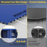 Food Warming Mat with 3-Zone Heating Mode, Redagod Electric Warming Tray with 9 Temperature & 8 Timer Settings, Hook and Roll Up Storage, Portable Countertop Food Heating Mat for Home Daily Use, Blue
