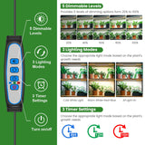 Wolezek Grow Light Strips for Indoor Plants, 420 LEDs Full Spectrum Plant Light for Indoor Growing with 6/12/16H Auto Timer, Grow Lamp Bar for Seedling Succulent, 13.8 Inches, 4 Pack