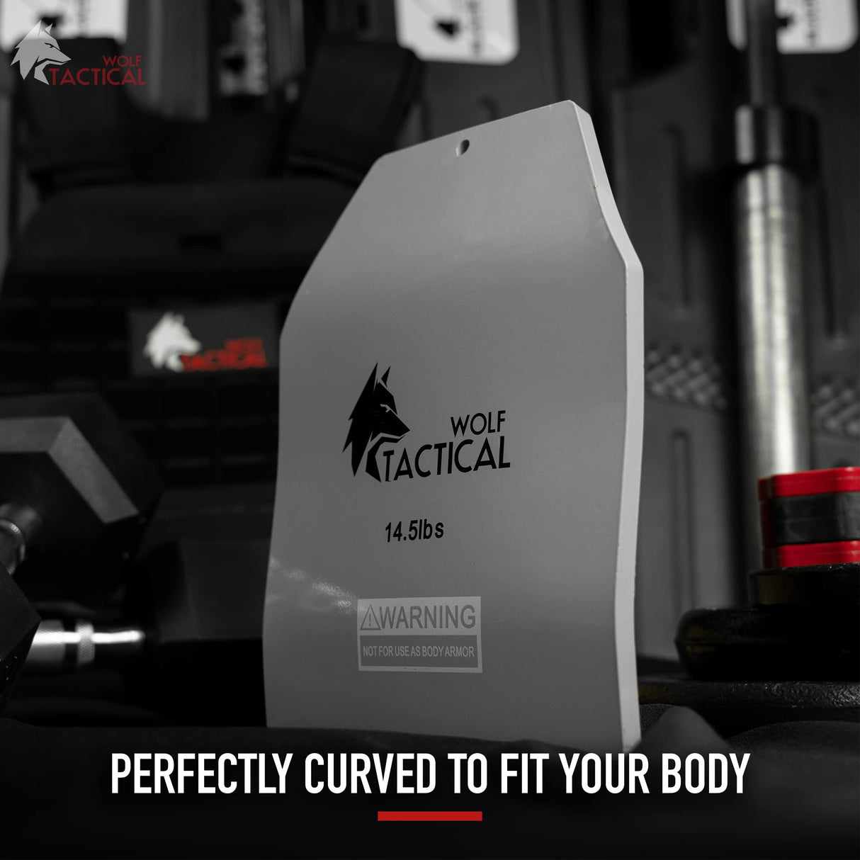 WOLF TACTICAL Curved Weight Vest Plates – 5.75/8.75/14.5LB Pairs – Contoured Ergonomic Fit – WODs, Strength Training, Running, Heavy Workouts