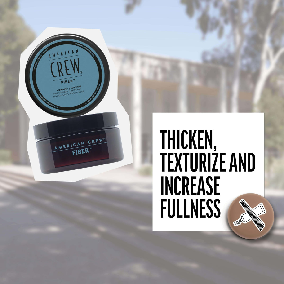 American Crew Men's Hair Fiber, High Hold & Low Shine, 3 oz