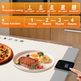 Paninluo Warming Mat for Food 26" X 15.4",Food Warming Mat with Adjustable Temperature(5 Level),Electric Warming Tray,Fast Heating Tray for Home Buffets, Restaurants, Parties