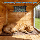 VOOTEGO Solar Fan for Greenhouse 25W Solar Exhaust Fans Panel & 2-Pack, Solar Fan for Chicken Coop Intake or Exhaust Air Cooling Doghouses Pet House Air Ventilation and Circulation