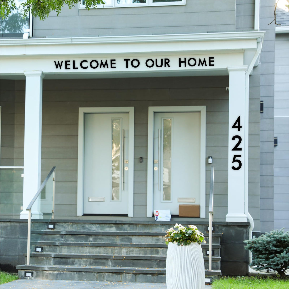 28 Inch Metal House Numbers Letters, Black House Address Numbers for Outside, Modern Metal Address Number Letters for Homes, Apartments, Farms, Office (M)