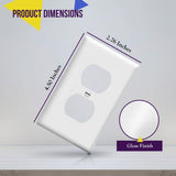 ENERLITES Duplex Wall Plates Kit, Electrical Outlet Covers, Standard Size 1-Gang 4.50" x 2.76", Unbreakable Polycarbonate Thermoplastic, Electric Receptacle Plug Covers, 8821-W-20PCS, White (20 Pack)