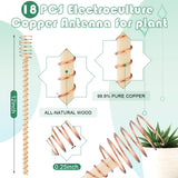 DoubleFill 18 Pcs Electroculture Copper Plant Stakes, 12 Inches