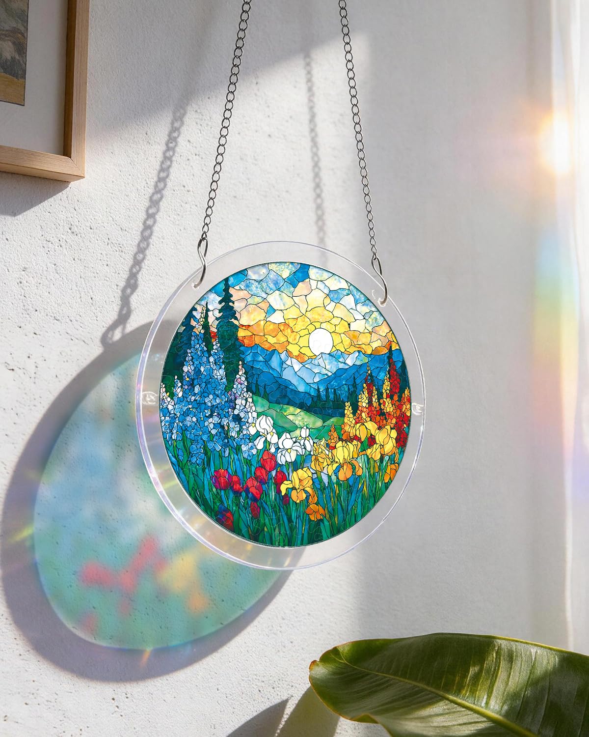 Acrylic Puzzle Suncatcher 83 Pieces, Dawn Blossom Sea Sun Catchers Puzzle, DIY SunCatchers Puzzles Window Hanging, Home & Garden Decor, Gifts for Family and Friends, 7.4 in