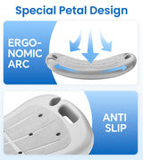 HOMLAND Shower Chair for Inside Shower with Removable Back, FSA/HSA Eligible Adjustable Height, Non-Slip Heavy Duty Bath Chair for Bathtub, 350 lbs Shower Seat for Elderly and Disabled, Grey