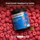 KEY NUTRIENTS Multivitamin Electrolytes Powder No Sugar - Sweet Blue Raspberry Electrolyte Powder - Endurance & Energy Supplement - Hydration Powder - No Calories - 90 Servings - Made in USA