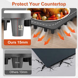 Warming Mat for Food, Electric Warming Tray, Silicone Food Warming Mat with 7 Temperature Levels & 1-4H Timer, Auto Shut-Off, Rollable & Portable, 23.62"*14.96" Food Warmers for Parties, Buffet, Gray