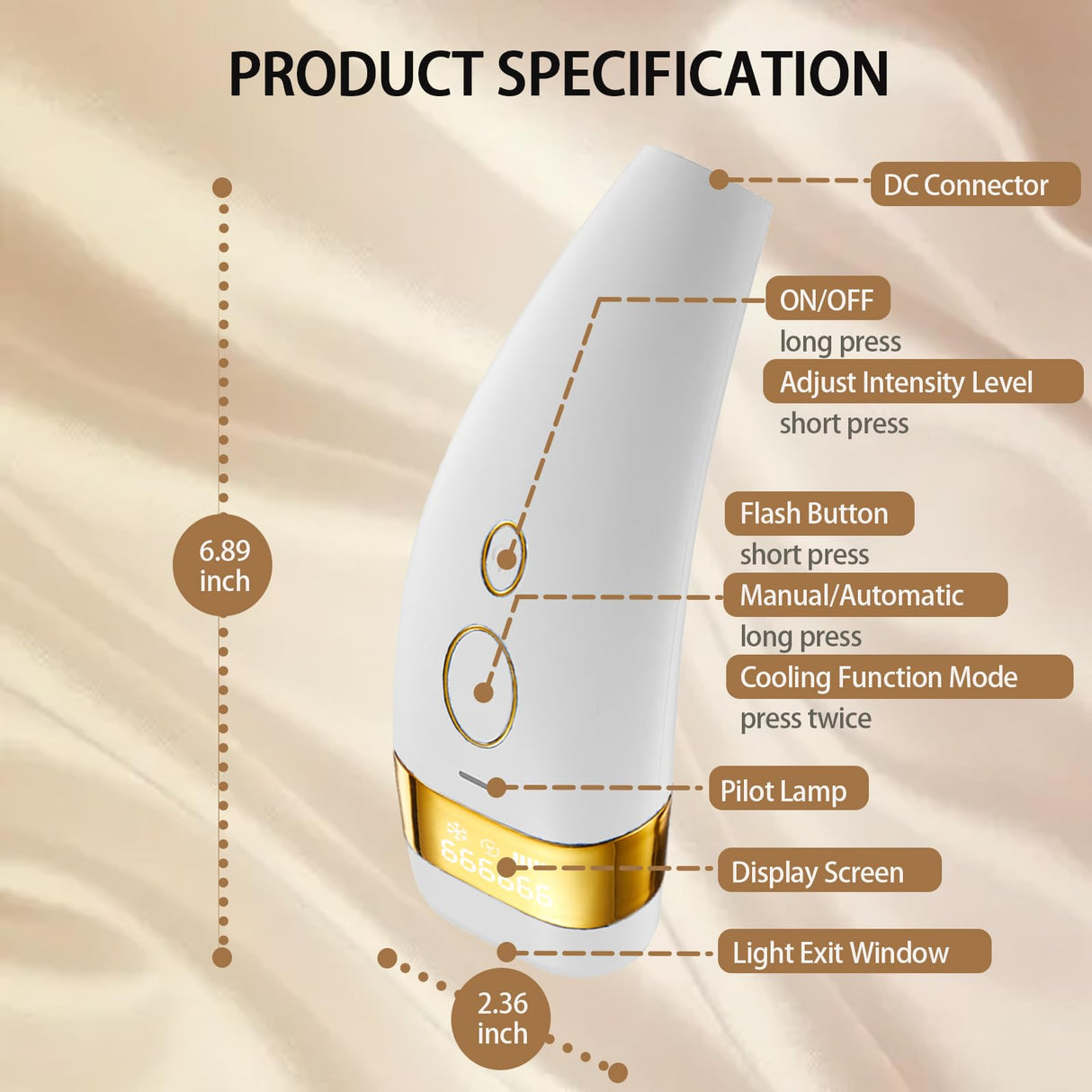 Laser Hair Removal with Ice Cooling for Women and Men 999,999 Flashes IPL Hair Remover Device 5 Adjustable Levels for Legs Underarm Arm Face Body, Corded