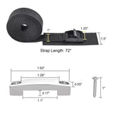 Ayaport Battery Tie Down Strap Battery Box Hold Down Kit 72”, Battery Tie Down Kit, with Stainless Steel Bracket & Screws Used for RV Battery, Accessories