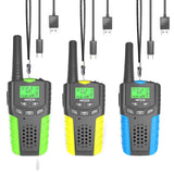 Kids Walkie Talkies Rechargeable 3 Pack,Long Range Walky Talky for Family Games Outdoor Hiking Camping,Mini Small Walkie Talkie 2 Way Radio Toy Boy Girl for 3-12 Year Old,Christmas Birthday Present