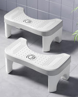 Recximi 2 Pack Toilet Potty Stool Adult, Portable Bathroom Stools for Adults, 7 Inch Step Stool with Fresher Box, Toilet Feet Pooping Stool for Toilet to Help Poop, Grey