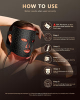 FOLOKE LED Light Therapy Face Mask, Red Light for Skin Rejuvenation, Blue for Relief and Repair, Enhanced Skin Restoration and Double Rejuvenation Effect