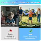 NWLAEWR Flying Orb Ball Toy, Parachute Hand Controlled Hover Ball with LED Lights, 360° Rotating Boomerang Globe, Cool Mini Drone for Kids, Ideal Birthday&Christmas Gift for Boys and Girls-Bright Blue