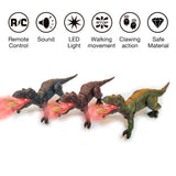 Moskiddo Remote Control Dinosaur Toys for Kids 3-5, 5-7, 8-12, 10-12, Electronic RC T Rex Dino Robot Toy for Boys, Top Christmas & Birthday Gifts for 6 7 8 9 10 11 & 12 Year Old Boys (Color: Brown)