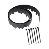 EasyFlex Pound‑In Landscape Edging with Bonus Anchoring Stakes – 20‑Foot Plastic Garden Border, 4.5 in. Straight‑Top Lawn Edging, Black